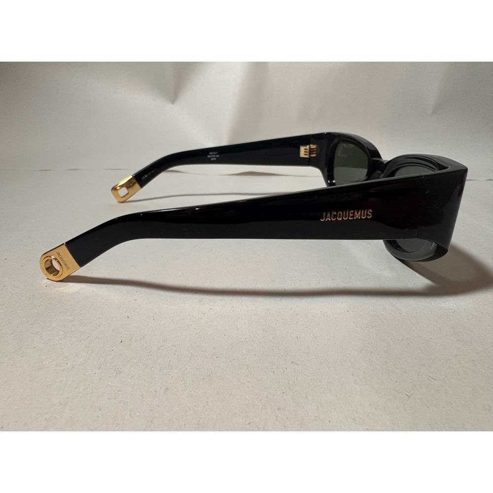 Jacquemus Sunglasses Black Acetate Oval‎ Gold Detail Women - Picture 4 of 12